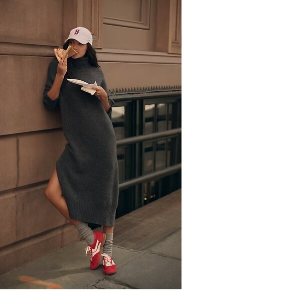 anthropologie Daily Practice Karigan Midi Sweater Dress: Turtleneck Edition m - Picture 1 of 5